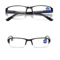 Plastic semi-rim glasses for reading 0058, blue light protection, UV400, from +1.00 to +4.00 