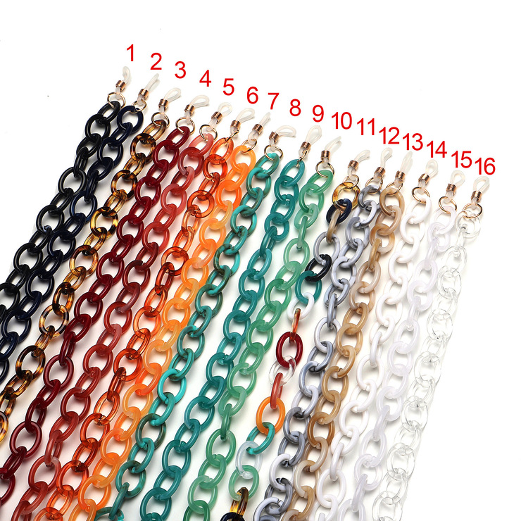 Acrylic eyeglass chain - assorted colors for choice GB067