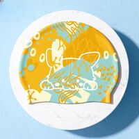 Silicone waterproof swimming cap for kids GJ110-YU
