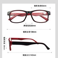 Plastic reading glasses 8510 with Blue ray cut protection, diopters from +1.00 to +4.00, not centered