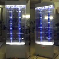 Acrylic floor rotating display stand for glasses, frames, cases and accessories with 2 columns 18006F-2, size 176 * 58 cm