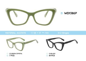 Plastic acetate eyeglasses frame for women WD1386P