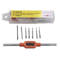 Set of 8 pieces M1.1-M2.5 mini taps with plastic case