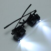 Magnifier-glasses with backlight for small parts working with replaceable attachments 2925S3, magnification: 2X, 4X, 6X, 10X, 18X, 25X
