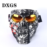 Safety shockproof sports goggles-mask 风镜-骷颅头转印