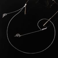 Metal non-slip chain, with moon and angel pendant, for glasses and masks GL210