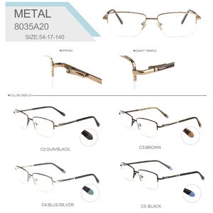 Оправа металлическая полуободковая с флексом Big City 8035A20