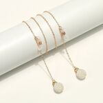 Металлическая нескользящая цепочка золотого цвета, с жемчужным шаром, для очков и масок GL1845