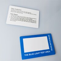 Blue light transmittance test chart