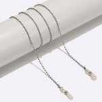 Металлическая нескользящая цепочка серебряного цвета, для очков и масок GL1560