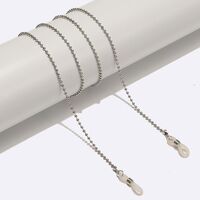 Металлическая нескользящая цепочка серебряного цвета, для очков и масок GL1560