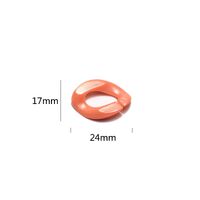 Acrylic non-slip matte chain, oval concave shape, for glasses and masks GB128