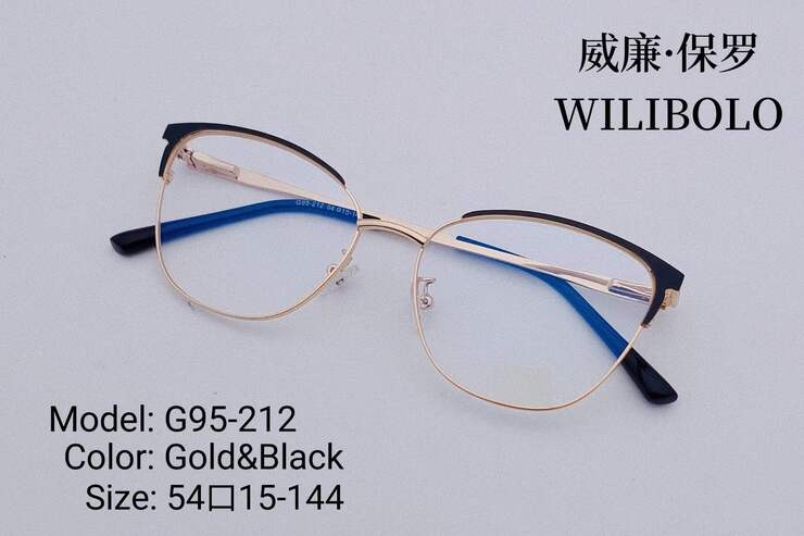 Metal ultrathin frames, with spring hinges Wilibolo G95-212