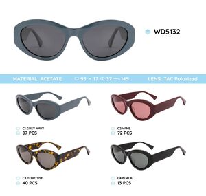 Plastic acetate frame polarized sunglasses WD5132