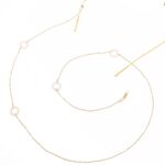 Металлическая нескользящая цепочка, с кругом из жемчуга, для очков и масок GL165