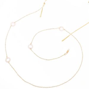 Металлическая нескользящая цепочка, с кругом из жемчуга, для очков и масок GL165