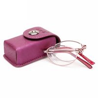 Очки металлические складные для чтения Z168 с защитой Blue ray cut с футляром, диоптрии от +1.00 до +4.00, РМЦ=62-64