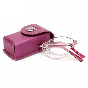 Folding metal reading glasses Z168 with Blue ray cut protection with case, diopters from +1.00 to +4.00, RMC=62-64