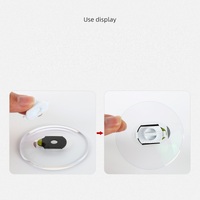 Plastic rigid non-slip suction cup for lens edger, with a rod, various sizes