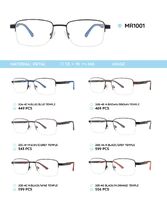 Metal frame with temples made of TR-90 material MR1001