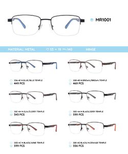 Металлическая оправа с дужками из материала TR-90 MR1001