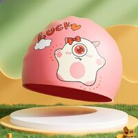 Silicone waterproof swimming cap for kids GJ003-YU