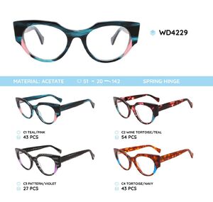 Plastic acetate eyeglasses frame for women WD4229