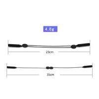 Silicone string eyeglasses holder + stopper, 25-40 cm