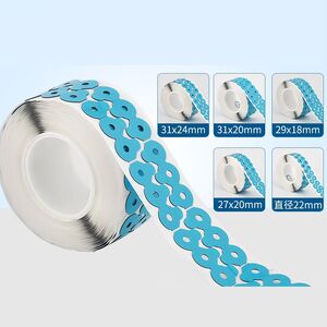 Липкий сегмент (липучки, слиперы, противоскользящие накладки для блокировки оптических линз) для линз, синий цвет, полиэтилен, Delma, 1000 ш