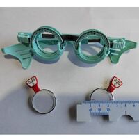 Children's trial silicone frame for selecting glasses for lenses with a diameter of 28 mm, with a distance of 44 to 52 mm