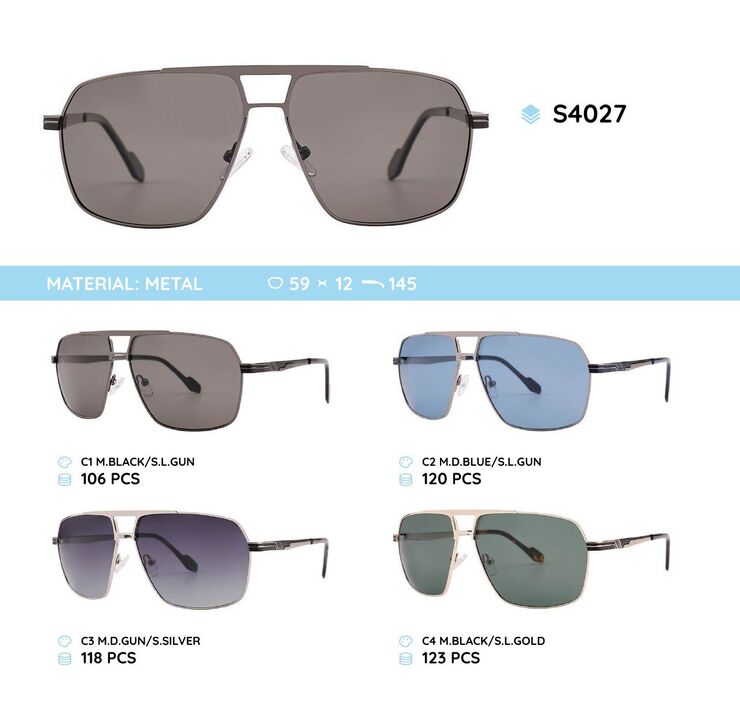 Metal frames polarized sunglasses S4027
