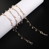 Metal non-slip chain, with pearl, for glasses and masks GL937