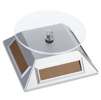 Подставка для очков настольная - вращающаяся витрина с питанием от солнечной панели 003白