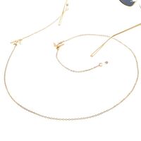 Gold-colored metal non-slip chain, with a swallow, for glasses and masks GL025