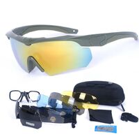 Safety shockproof tactical goggles +6 caps 6镜片套装