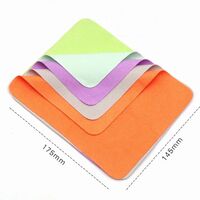 Салфетка из микрофибры/замши для протирки линз в очках, в индивидуальной упаковке, размер 17.5*14.5 см