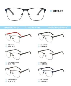 Металлическая оправа с дужками из материала TR-90 HT24-72