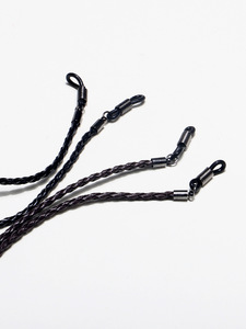 Braided twist glasses chain set of two-piece black and brown GM049