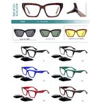 Оправа пластиковая из материала ацетат + насадка солнцезащитная (клипон) Big City F3048S