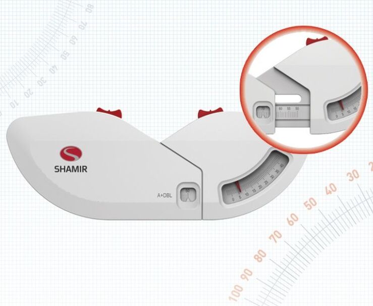 Линейка для измерения лицевого угла оправы