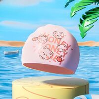 Silicone waterproof swimming cap for kids YK-YZW-GJ004-YU