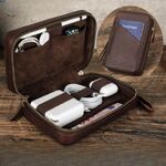 Eyeglasses genuine leather clutch bag with strap and zipper CF1149