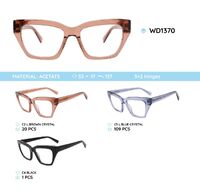 Plastic acetate eyeglasses frame for women WD1370