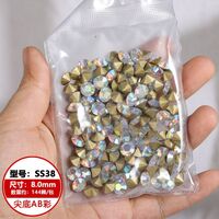 Set of rhinestones with a pointed bottom for frames and glasses repairing and decorating JD0007-AB