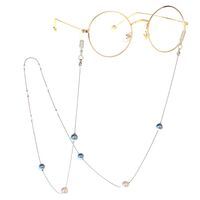 Metal non-slip chain, with pearl, for glasses and masks GL082