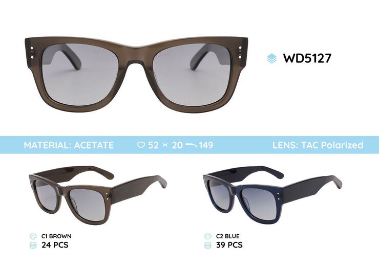 Plastic acetate frame polarized sunglasses WD5127
