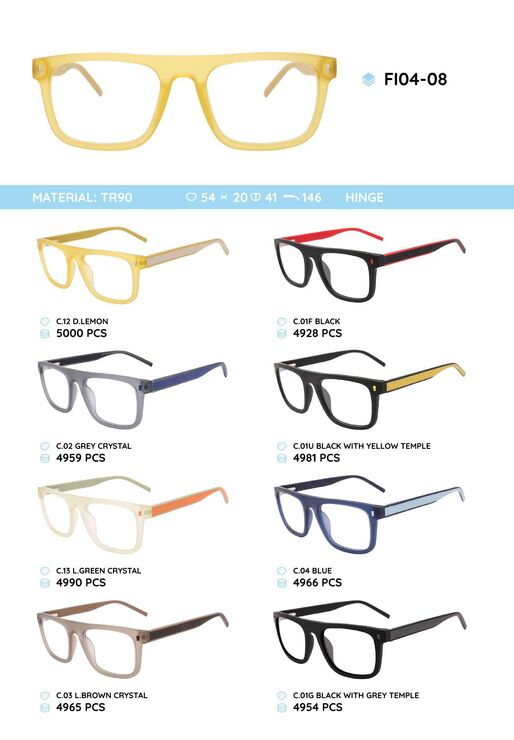 Оправа для очков пластиковая из материала TR90 FI04-08