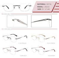 Metal rimless on screws frame for women with spring hinges LE6210-DA