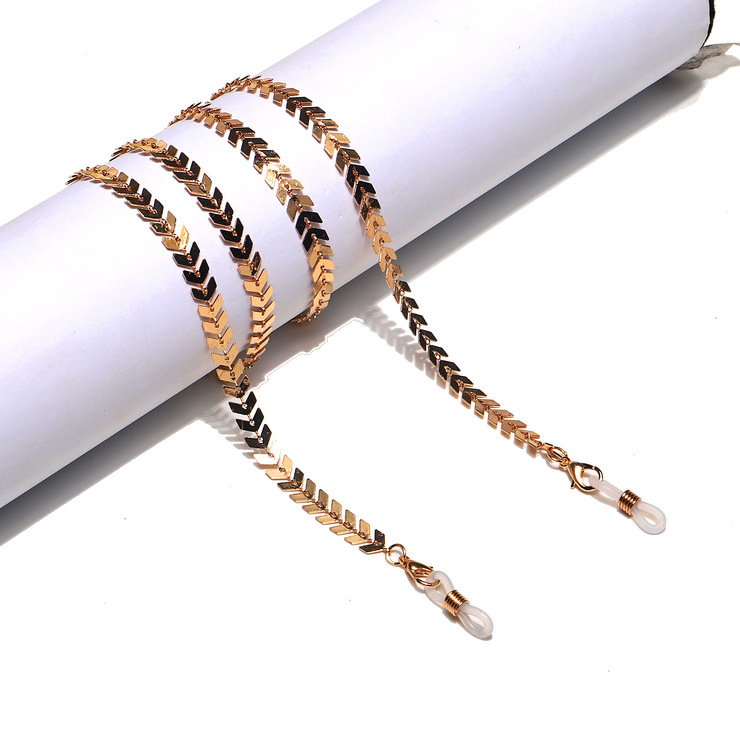 Glasses chain with color crystals GL1192