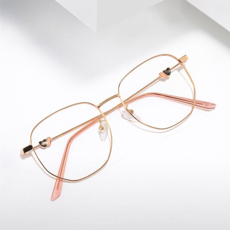 Metal glasses with blue light and UV protection 9803-2-GT